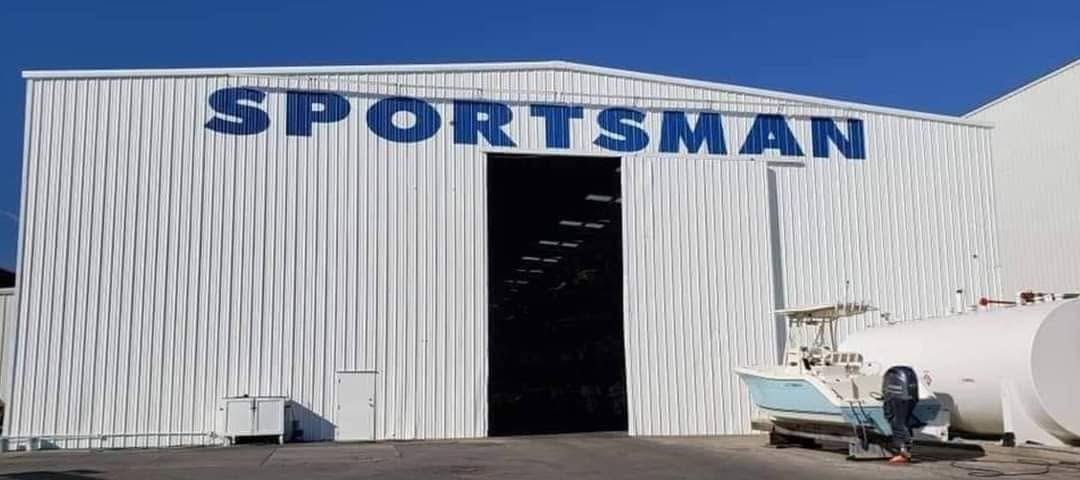 Sportsman commercial boat warehouse exterior